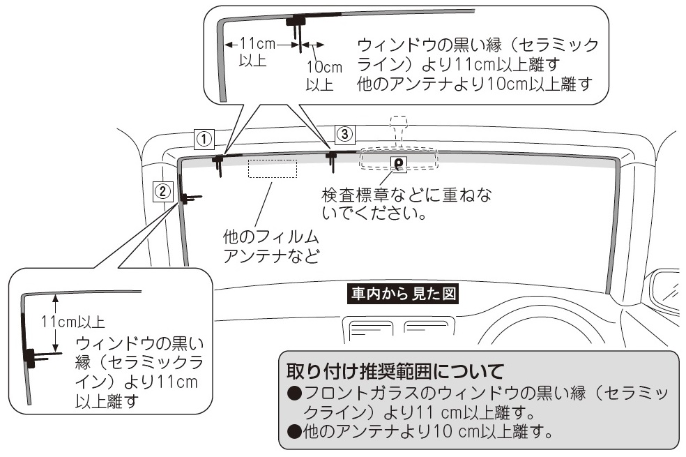 パイオニア　フィルムアンテナ取扱説明書