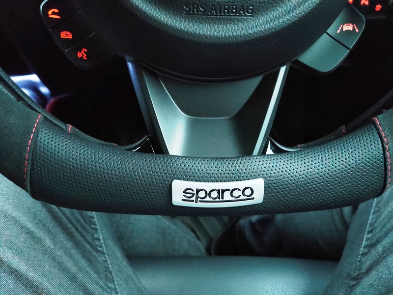 SPARCO-CORSA スパルココルサ ステアリングカバー Dシェイプ フラットボトム SPC1118BKJ-S