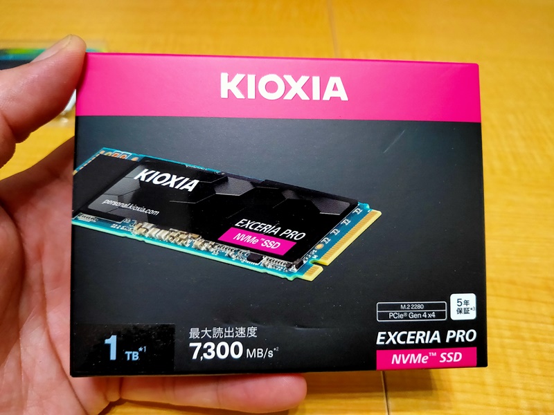 キオクシア KIOXIA 内蔵 SSD 1TB NVMe M.2 Type 2280 PCIe Gen 4.0×4 EXCERIA PRO SSD-CK1.0N4P/N