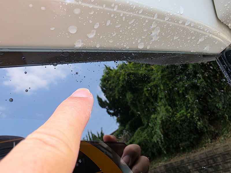 純水洗車 乾く途中