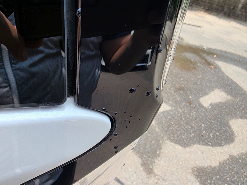 純水洗車 乾く途中