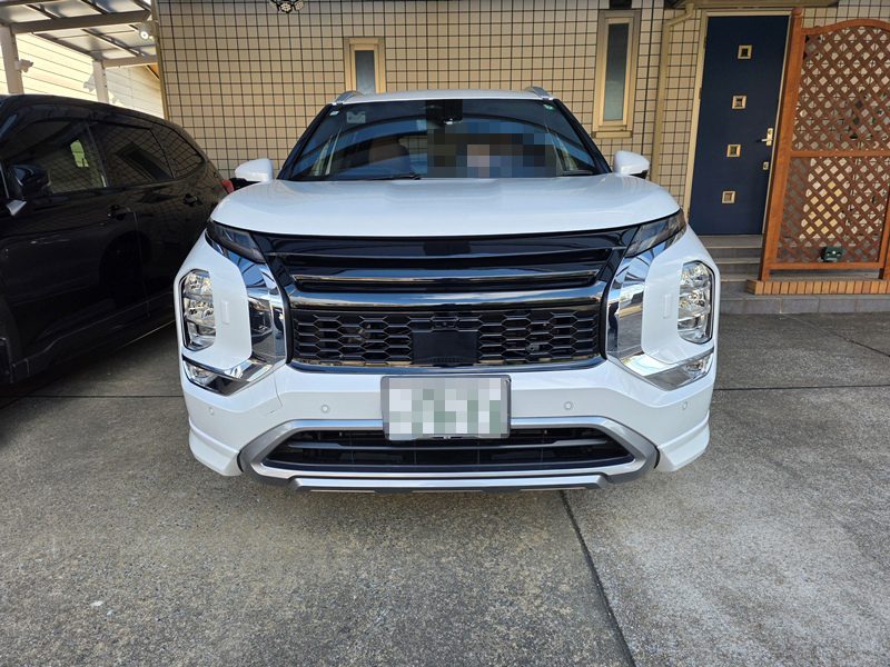 アウトランダーPHEV　フロントアンダーガーニッシュ　取り付け